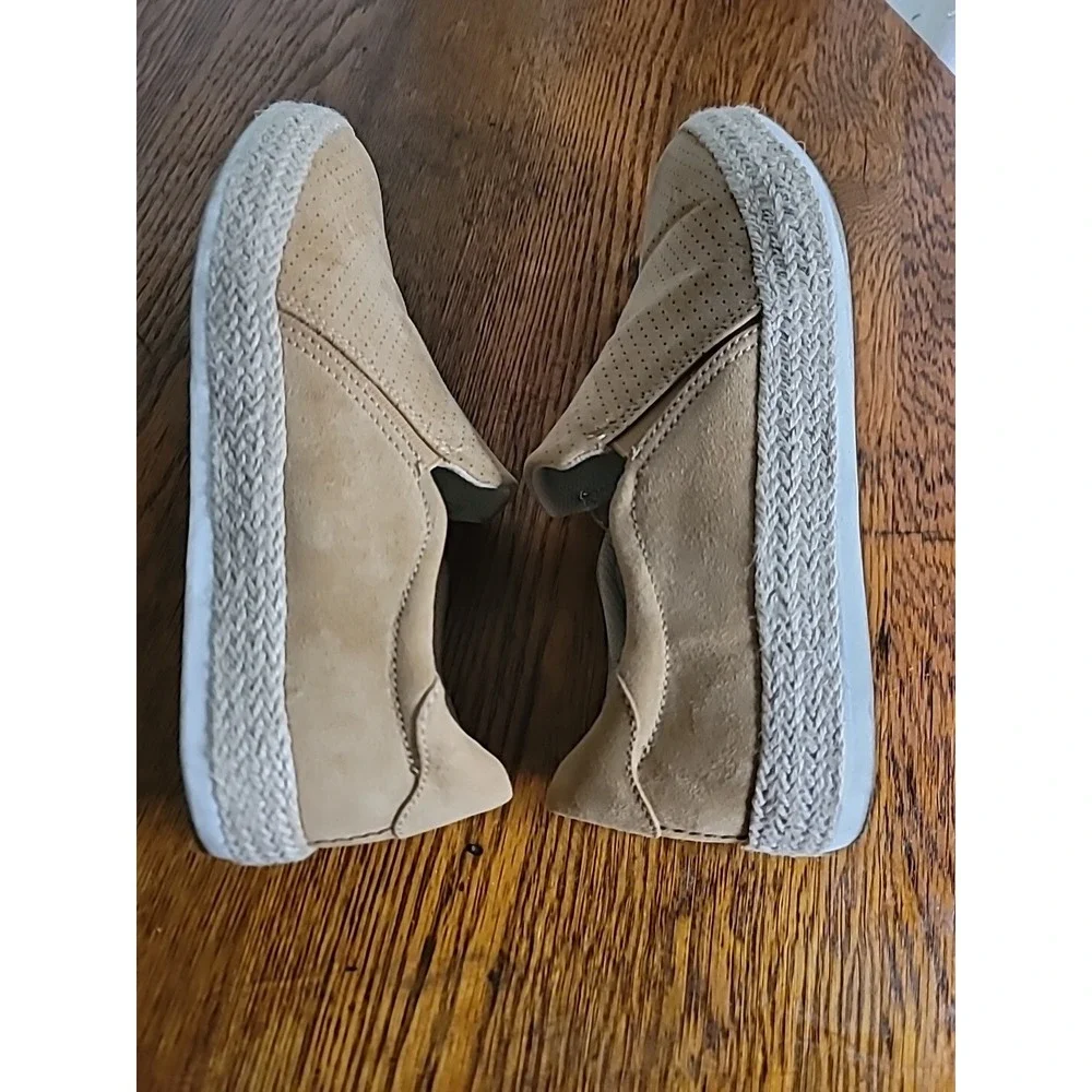 Dr Scholls Somerset Tan Perforated Comfort Slip On Sneaker Espadrille Womens 8.5